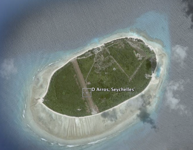 L'île d'Arros © Google Earth L'île d'Arros © Google Earth